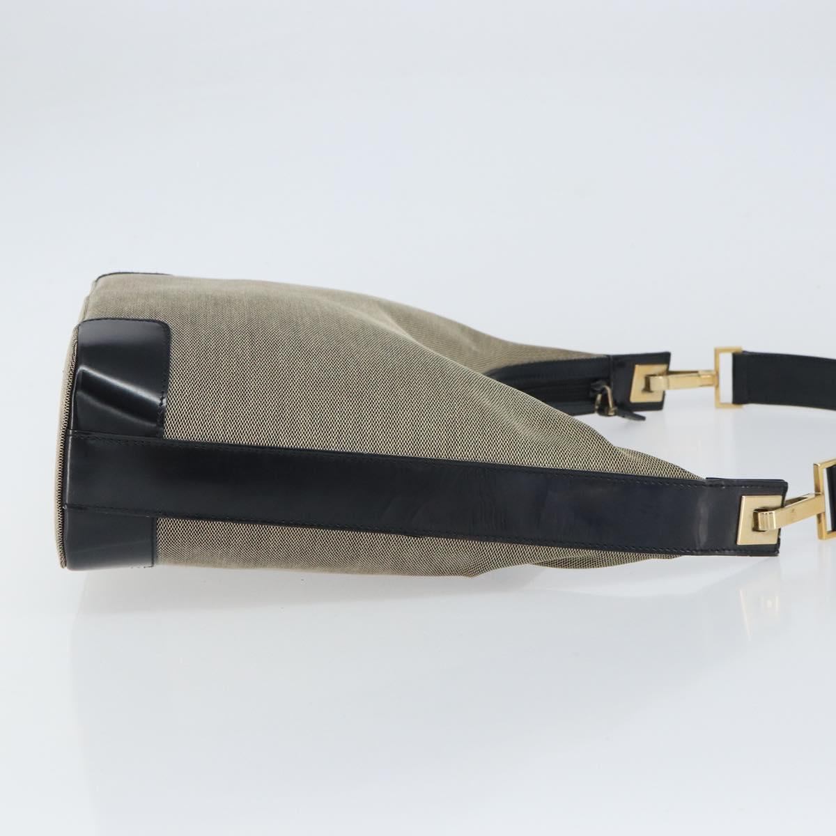 GUCCI Shoulder Bag Canvas Beige Gold 001 4204 Auth 158461