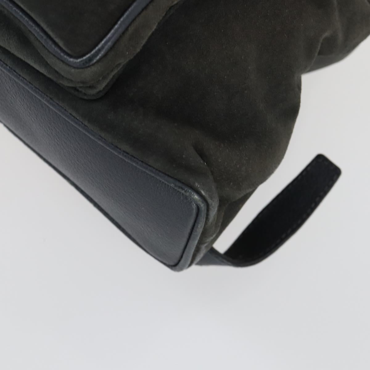 GUCCI Bamboo Backpack Suede Navy Gold 003 1705 0030 Auth 158464