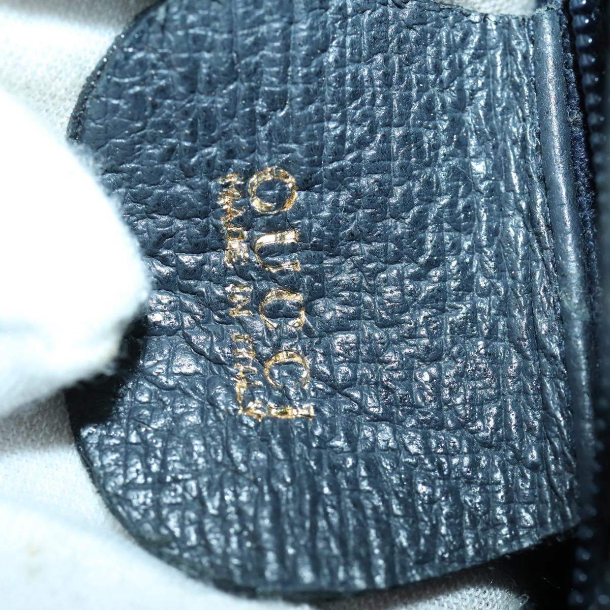 GUCCI Bamboo Backpack Suede Navy Gold 003 1705 0030 Auth 158464