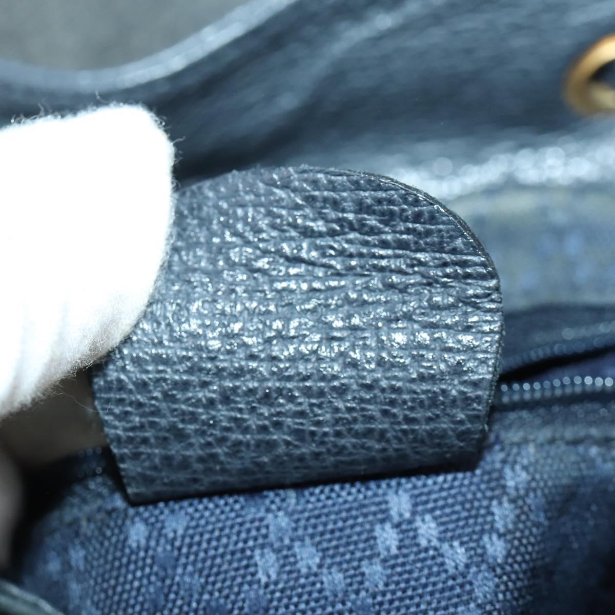 GUCCI Bamboo Backpack Suede Navy Gold 003 1705 0030 Auth 158464