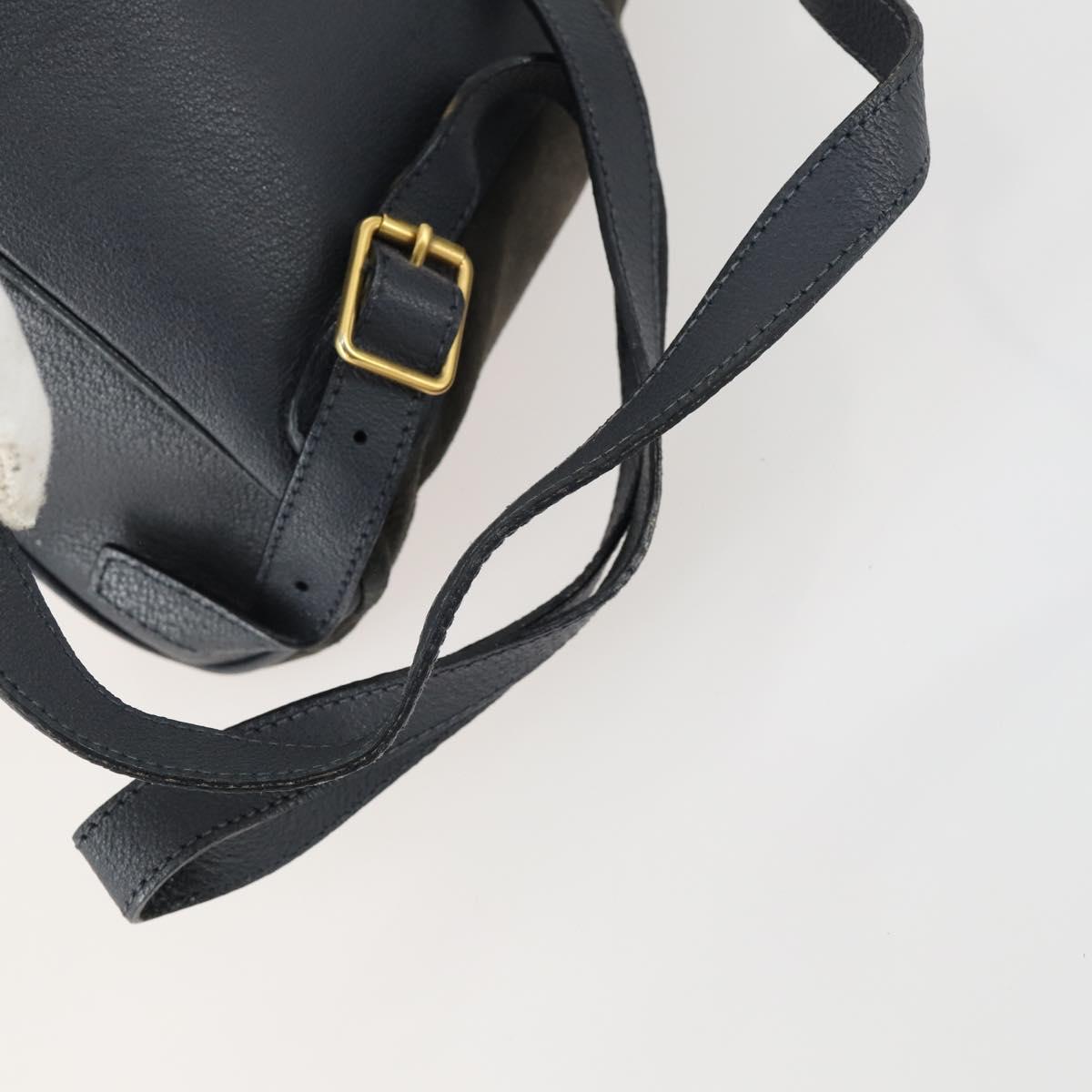 GUCCI Bamboo Backpack Suede Navy Gold 003 1705 0030 Auth 158464
