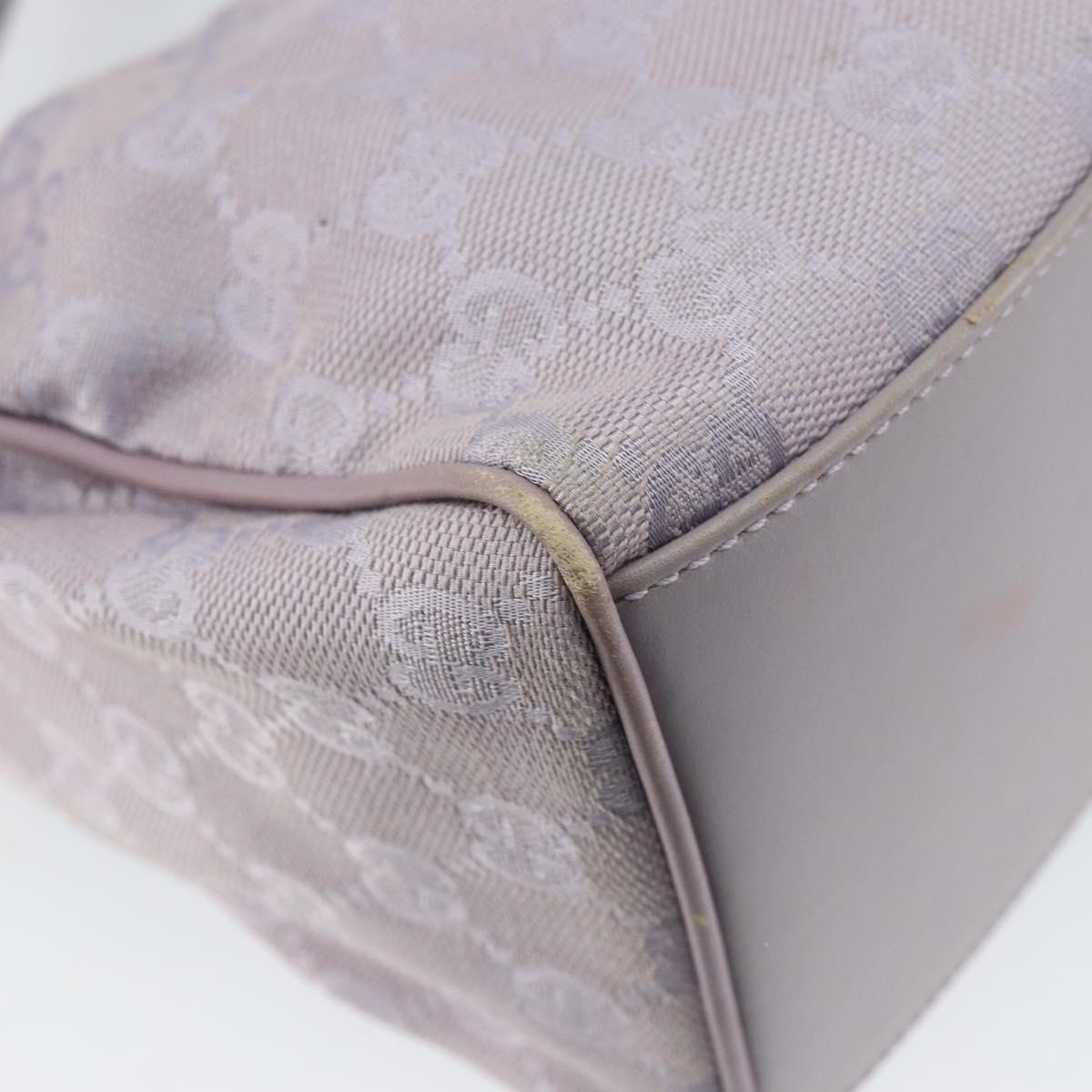 GUCCI GG Canvas Shoulder Bag Purple Gold 92699 Auth 158466