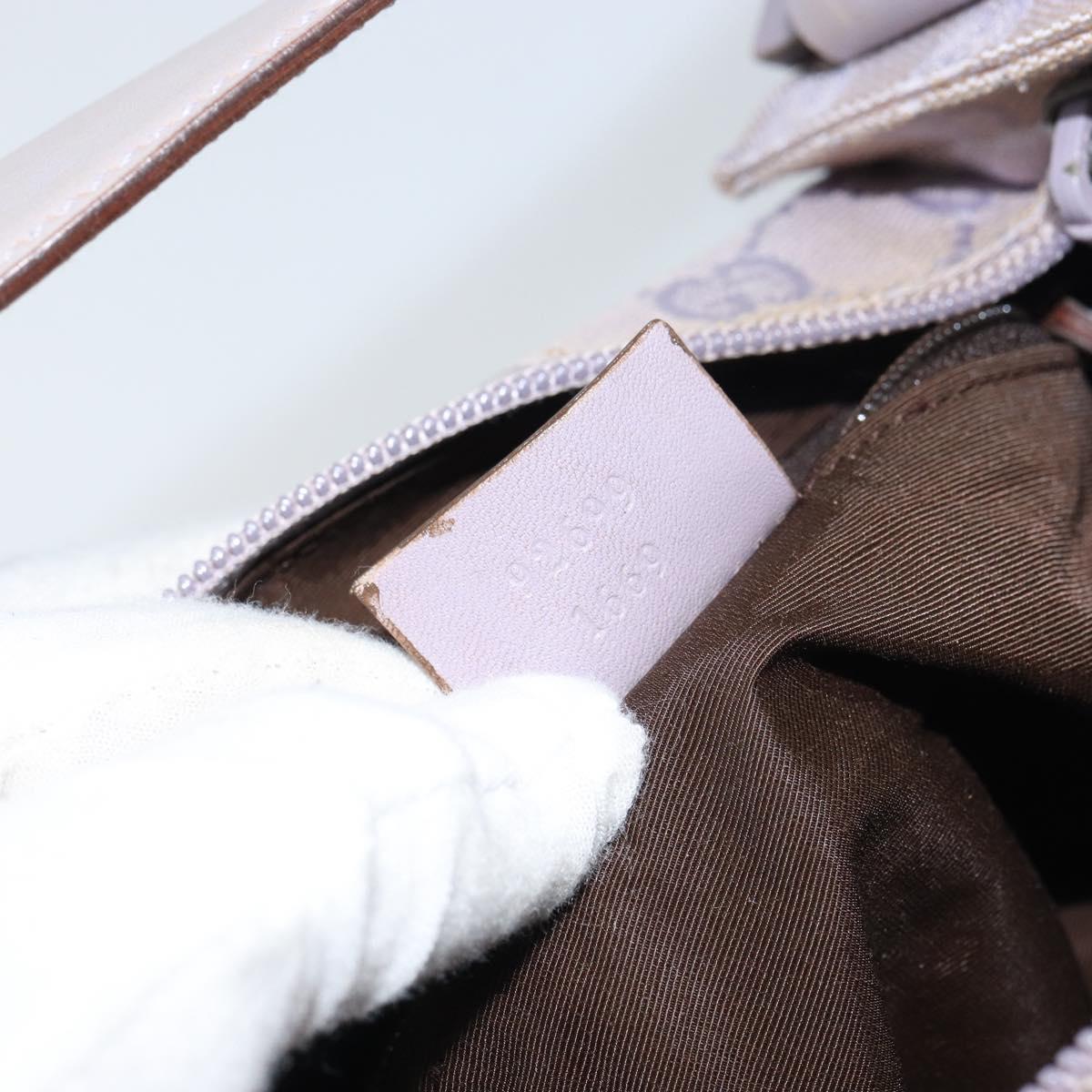 GUCCI GG Canvas Shoulder Bag Purple Gold 92699 Auth 158466