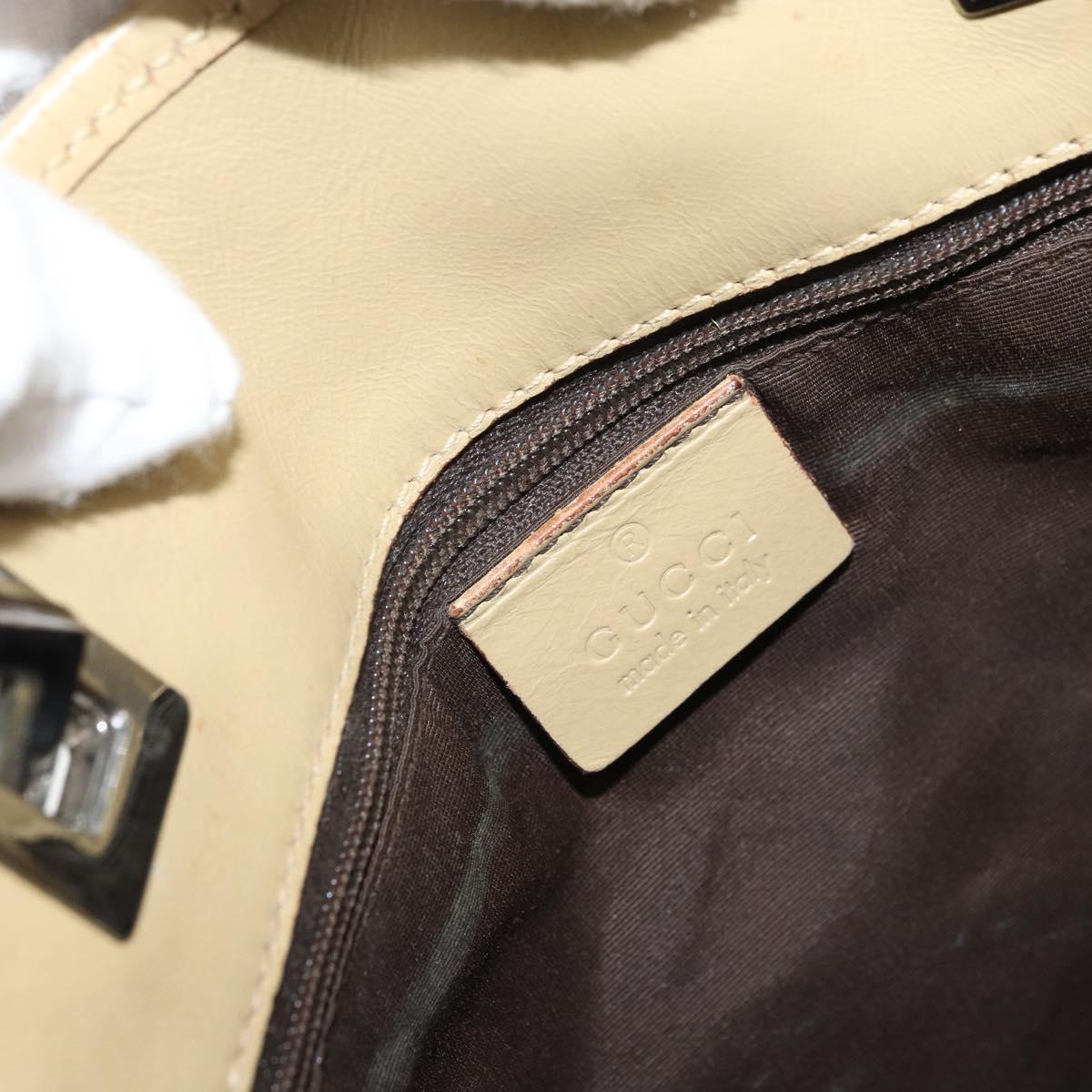 GUCCI GG Canvas Tote Bag Beige Gold 31244 Auth 158476