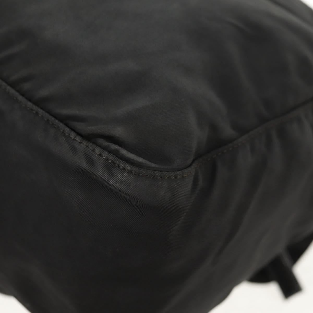 PRADA Shoulder Bag Nylon Silver Black Auth 158486