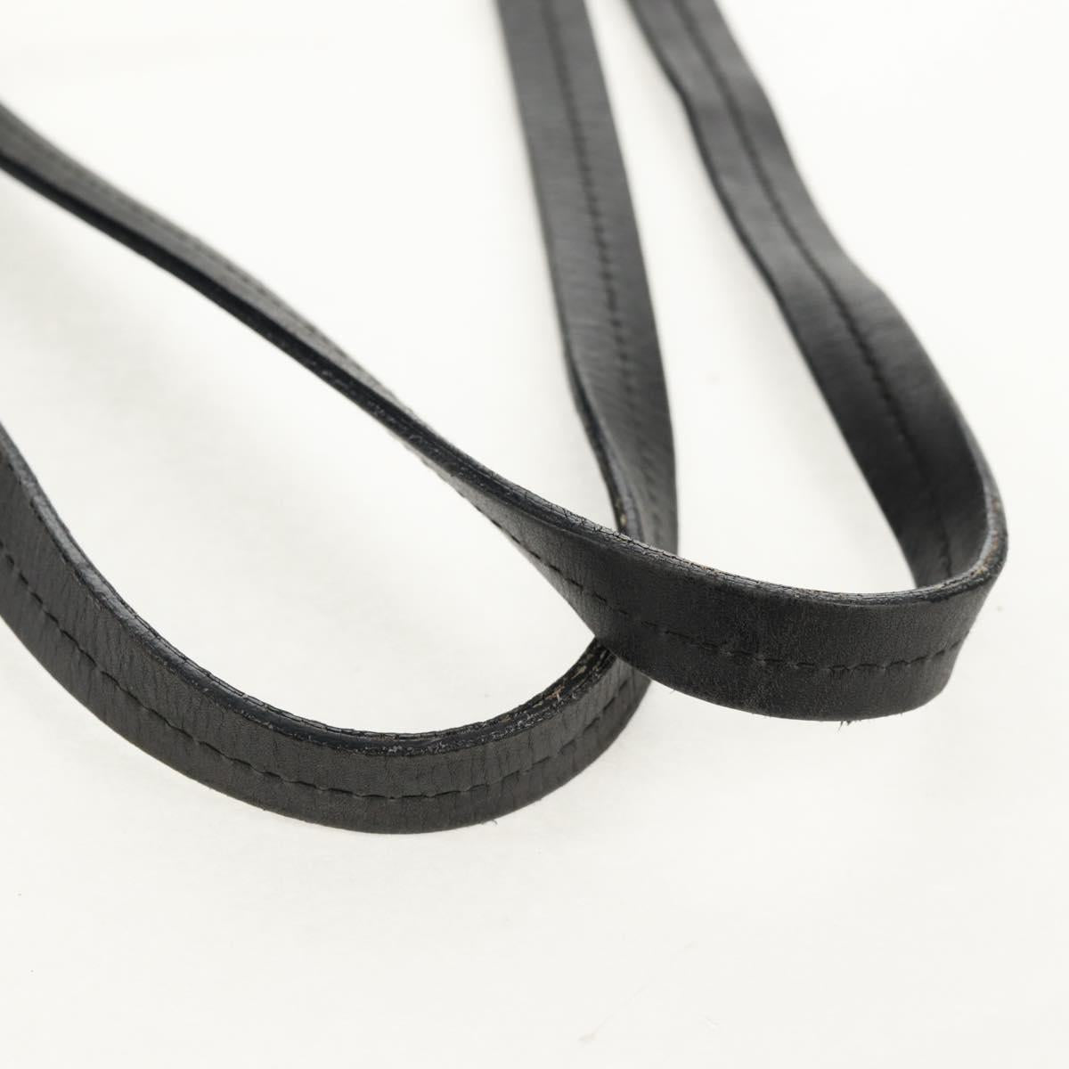 PRADA Tote Bag Nylon Black Silver Auth 158494