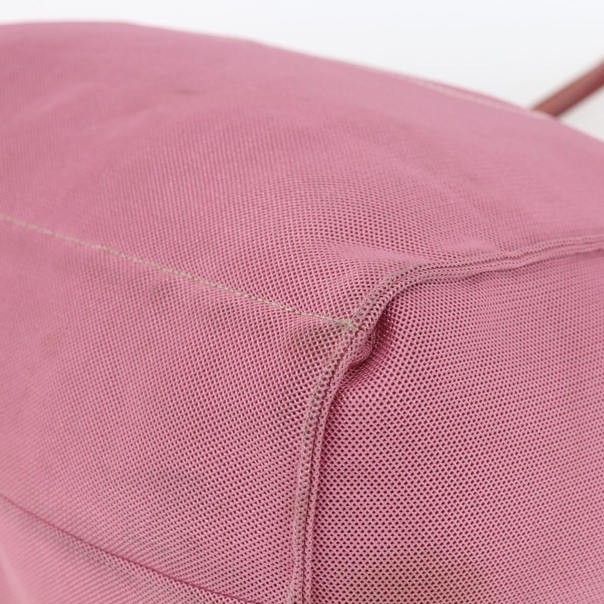 PRADA Tote Bag Canvas Pink Auth 158495