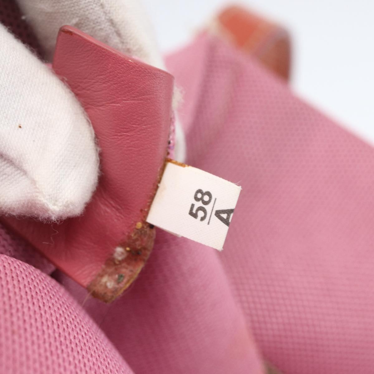 PRADA Tote Bag Canvas Pink Auth 158495