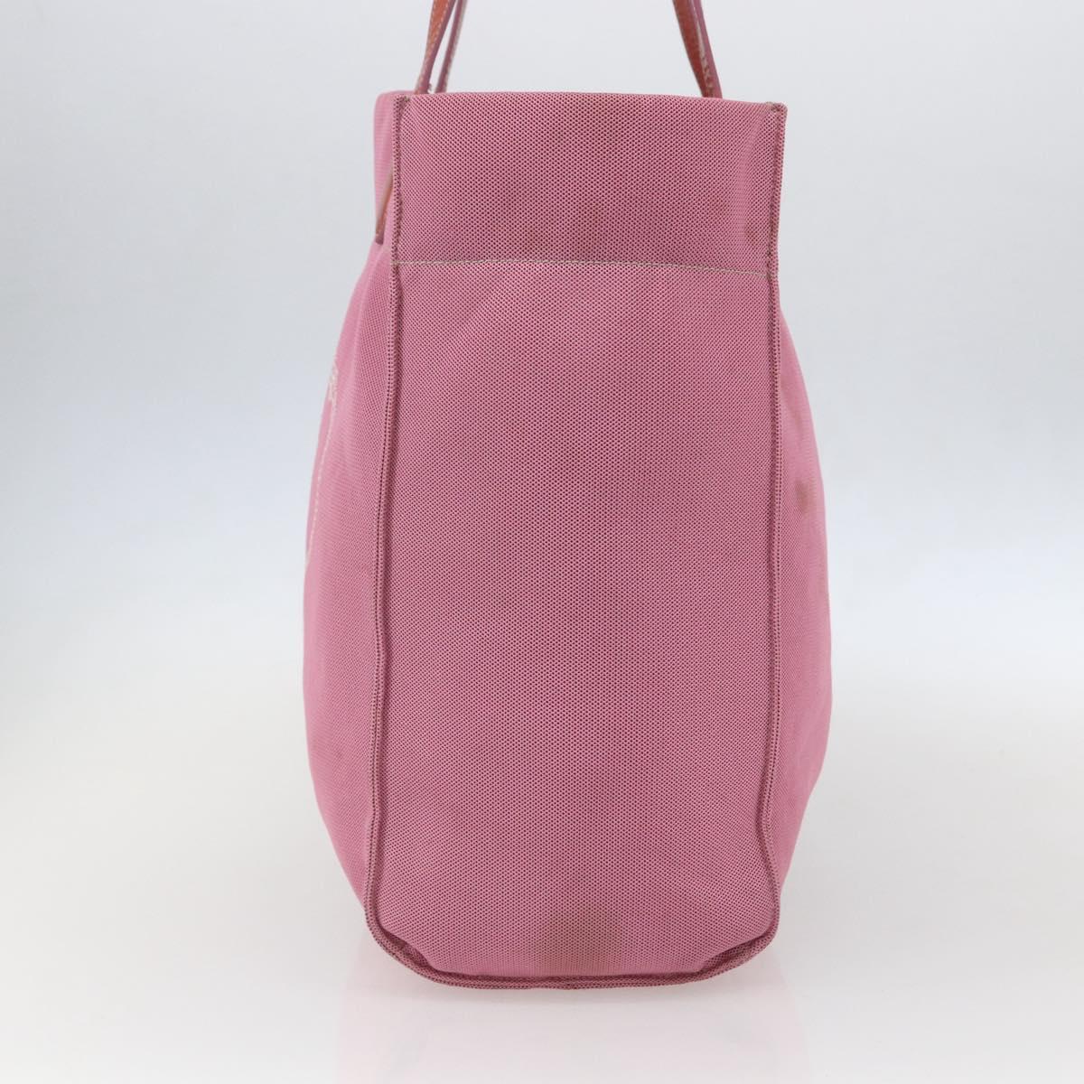 PRADA Tote Bag Canvas Pink Auth 158495