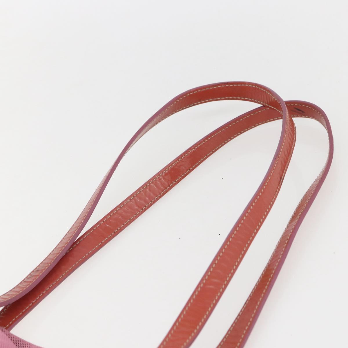 PRADA Tote Bag Canvas Pink Auth 158495