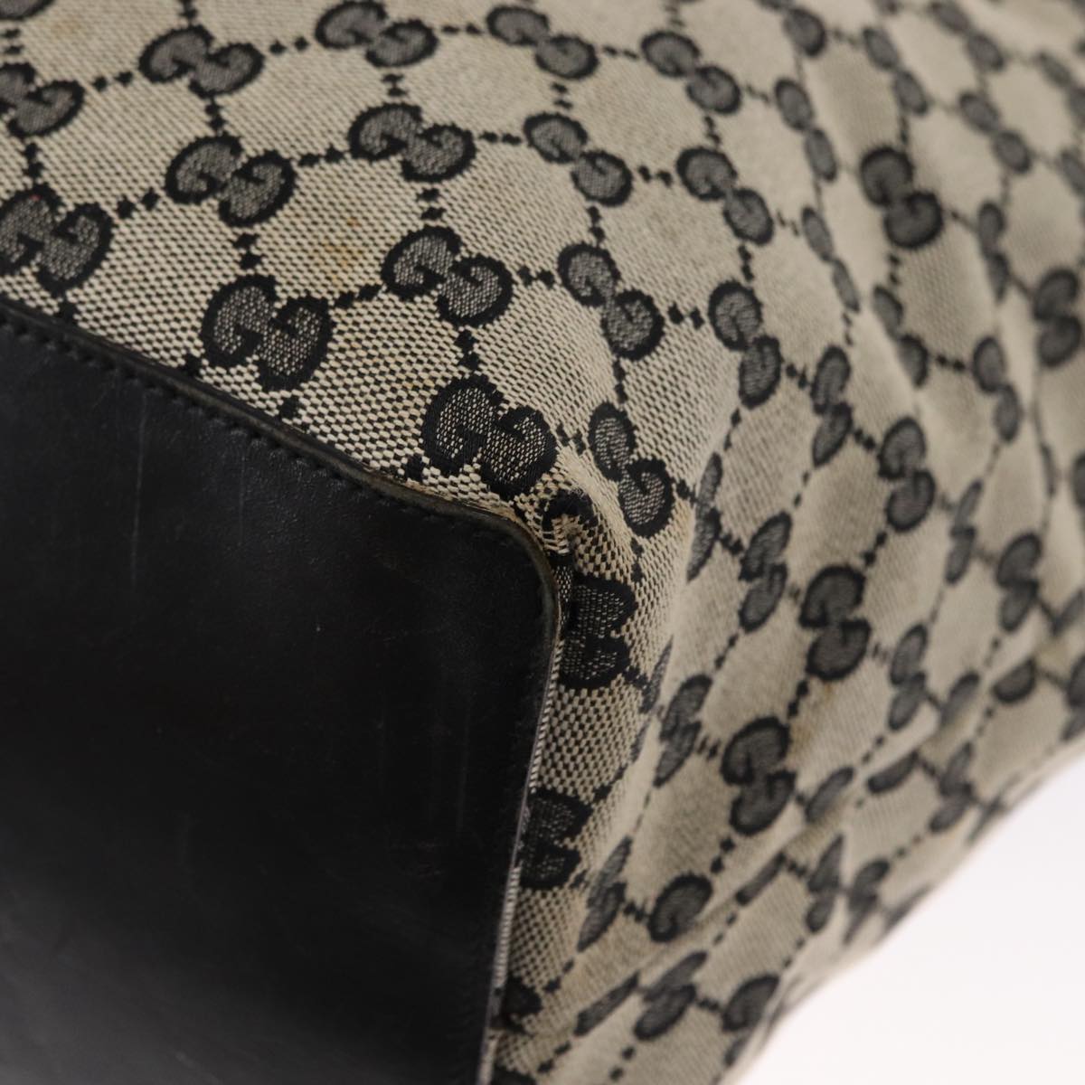 GUCCI GG Canvas Tote Bag Navy Gold 002 1097 3444 Auth 158526