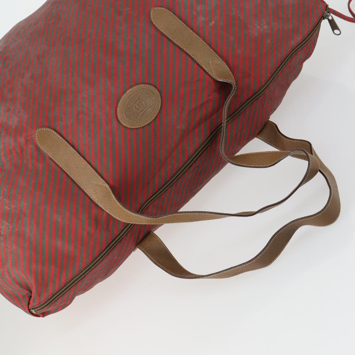 GUCCI Shoulder Bag Canvas Leather 4 Set Black Silver Red Auth 158552