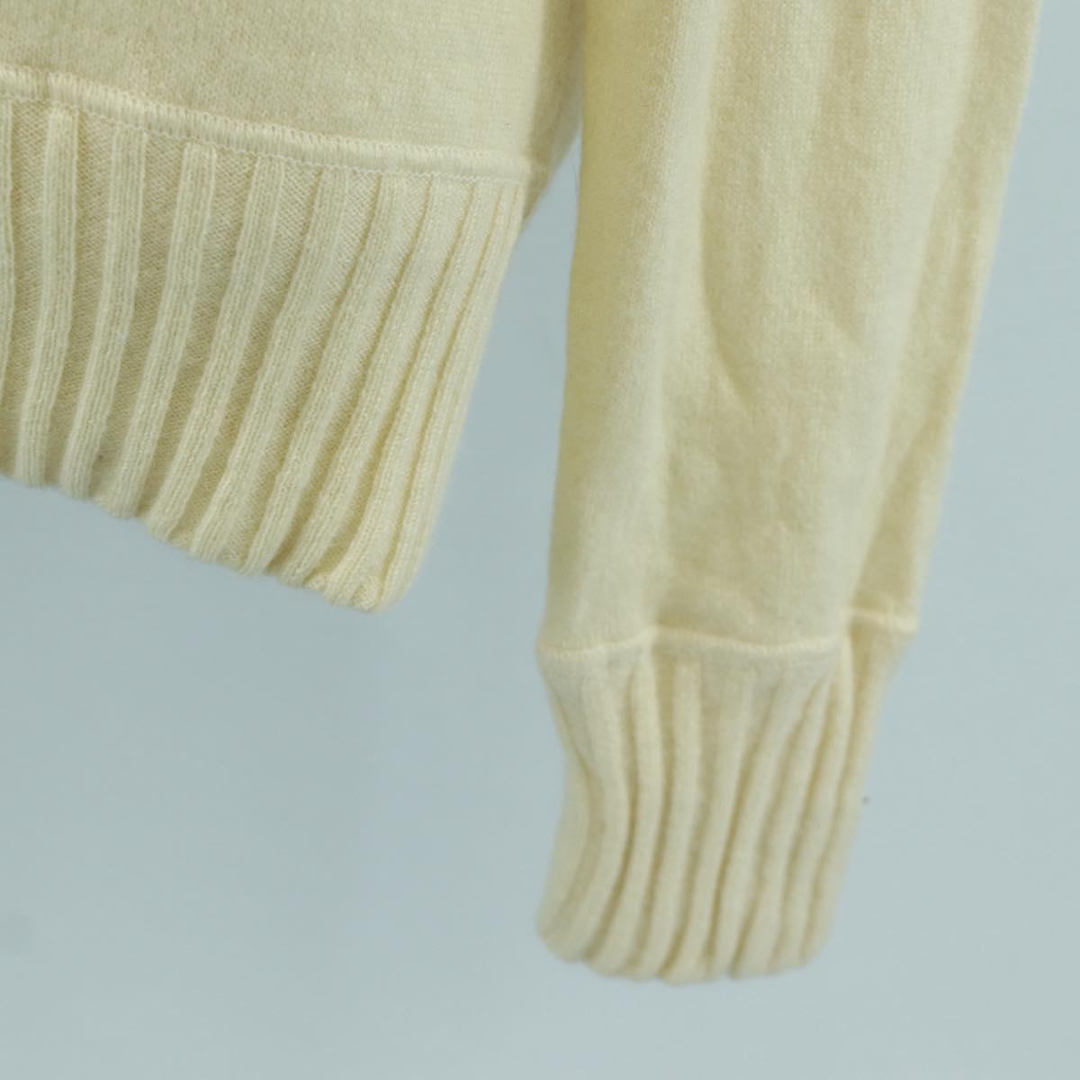 CHANEL Coco Chanel Knit Sweater Cashmere Beige CC Auth 158554SAM