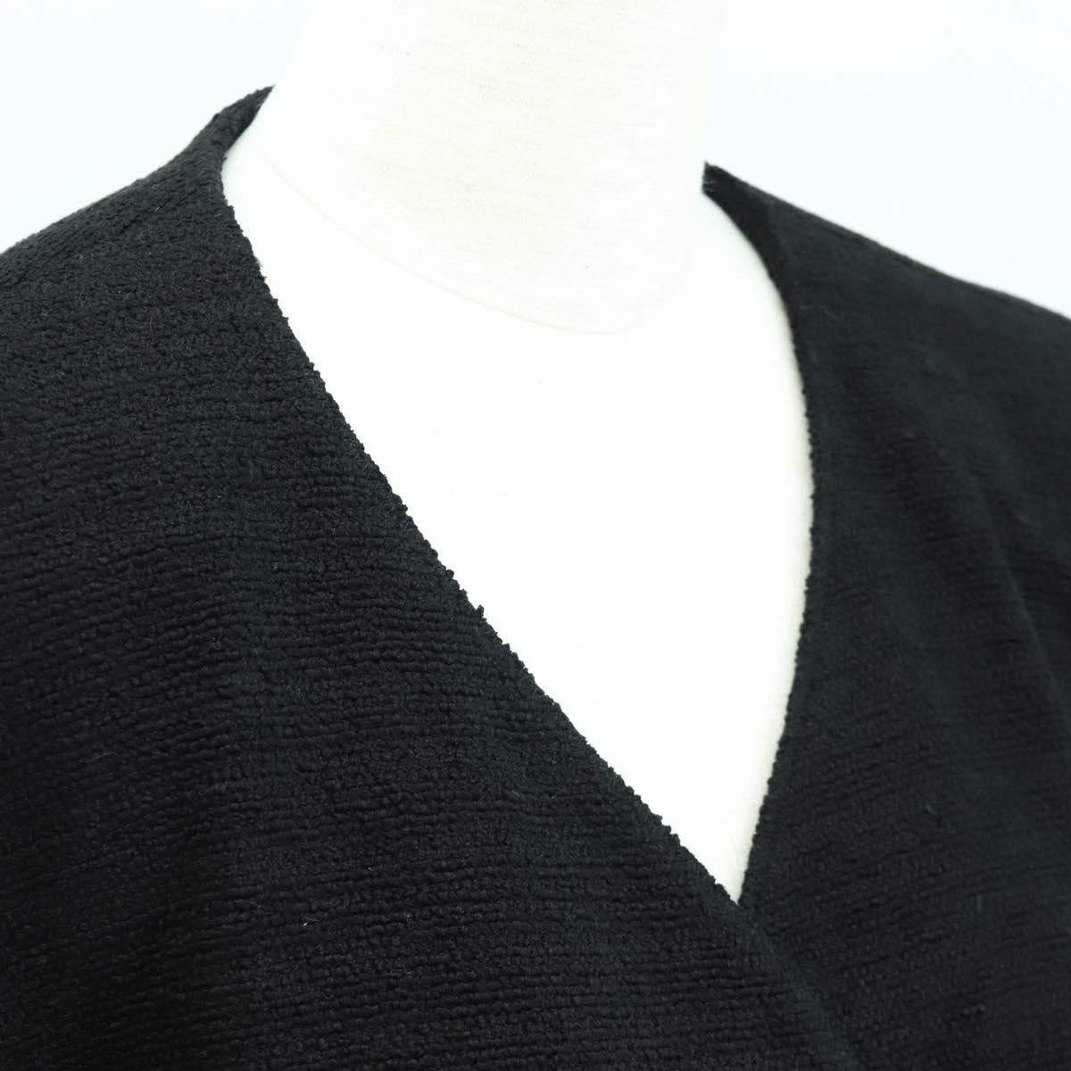 CHANEL Jacket Cotton Black CC Auth 158557M