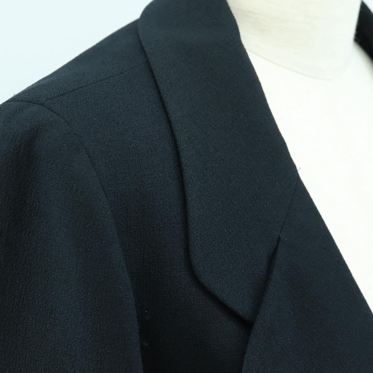 CHANEL Jacket And Skirt set Jacket Wool Navy CC Auth 158565M