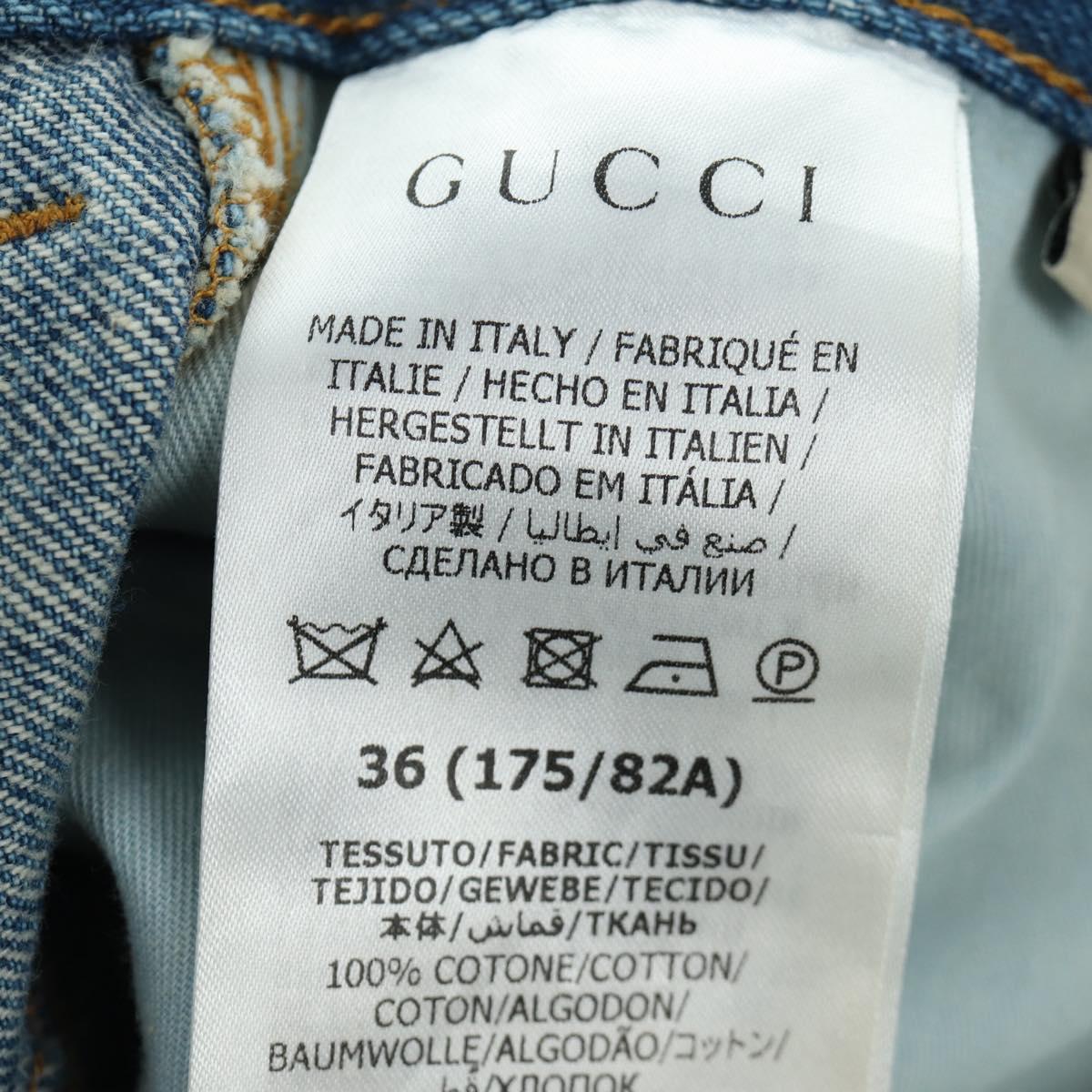 GUCCI Buggy Denim Pants Denim Blue 758153 Auth 158567M