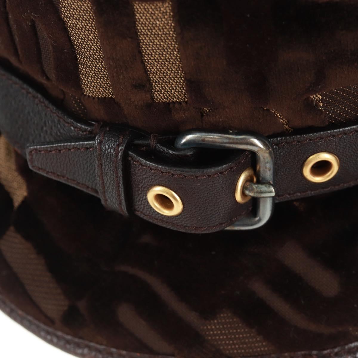 Miu Miu Bucket Hat Velor M Brown Auth 158573M