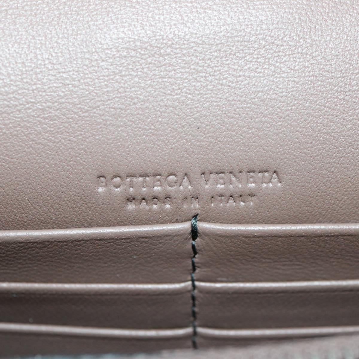 BOTTEGA VENETA Chain Shoulder Bag Leather Red Gold Auth 158578SAV