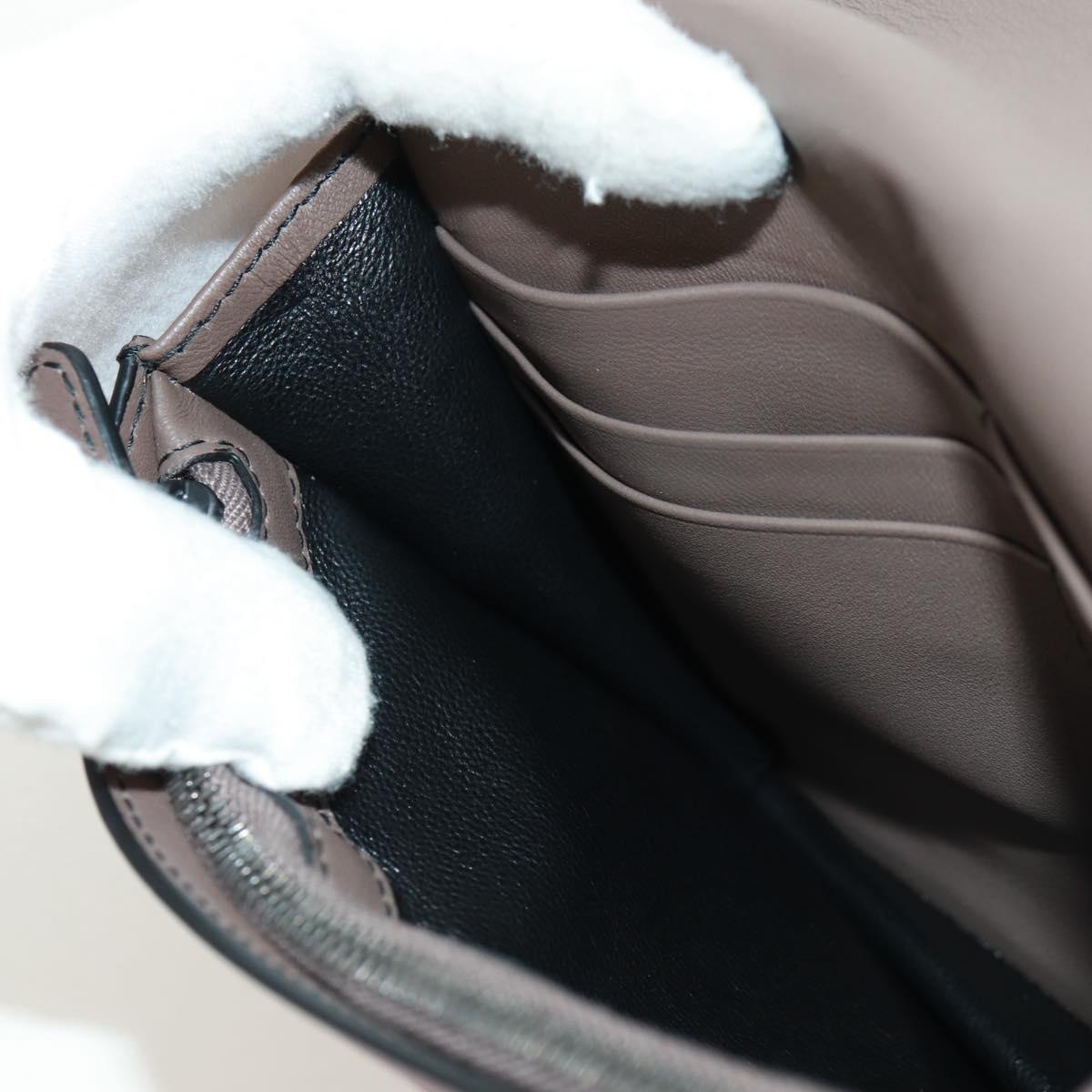 BOTTEGA VENETA Chain Shoulder Bag Leather Red Gold Auth 158578SAV