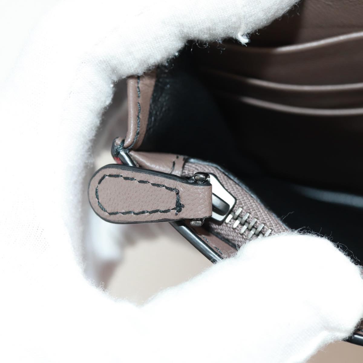 BOTTEGA VENETA Chain Shoulder Bag Leather Red Gold Auth 158578SAV