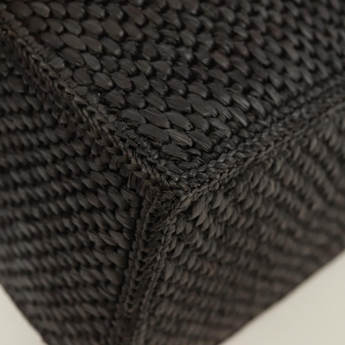 LOEWE SUNA FUJITA Mandragora Loewe Font Small Tote Bag Straw Gray Auth 158581SM