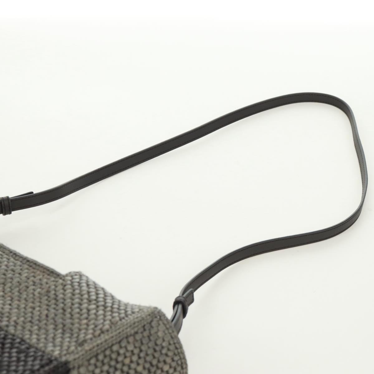 LOEWE SUNA FUJITA Mandragora Loewe Font Small Tote Bag Straw Gray Auth 158581SM