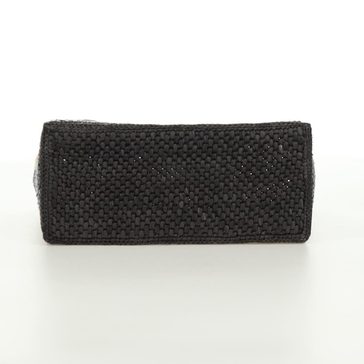 LOEWE SUNA FUJITA Mandragora Loewe Font Small Tote Bag Straw Gray Auth 158581SM