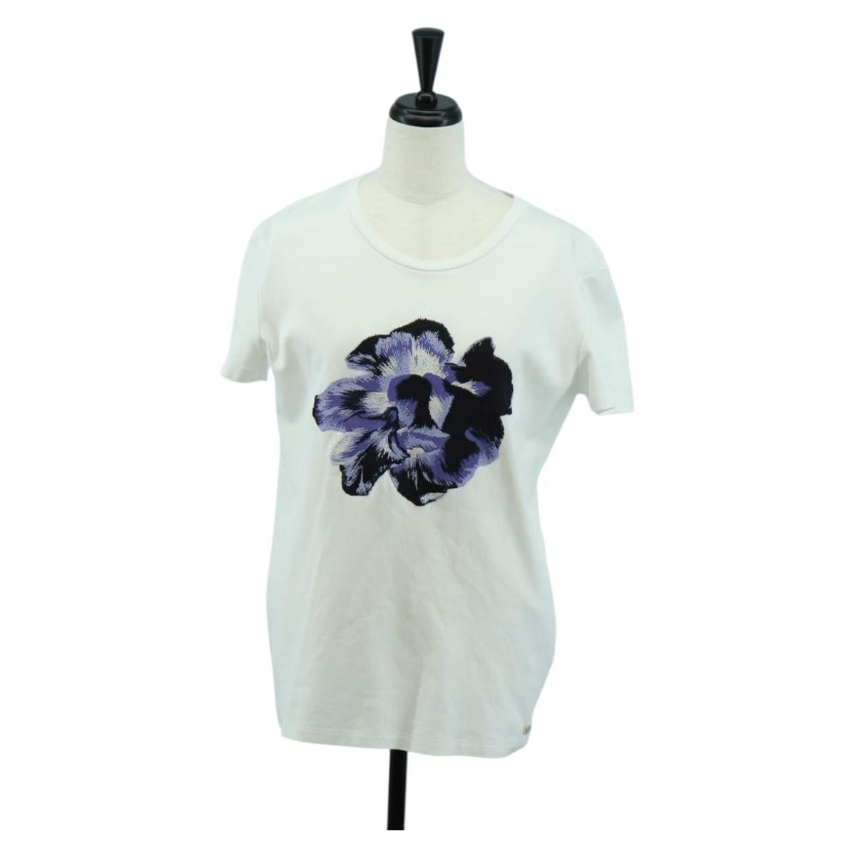 Salvatore Ferragamo Short Sleeved T Shirt Cotton White Auth 158586M