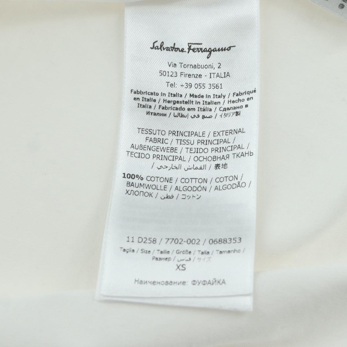 Salvatore Ferragamo Short Sleeved T Shirt Cotton White Auth 158586M