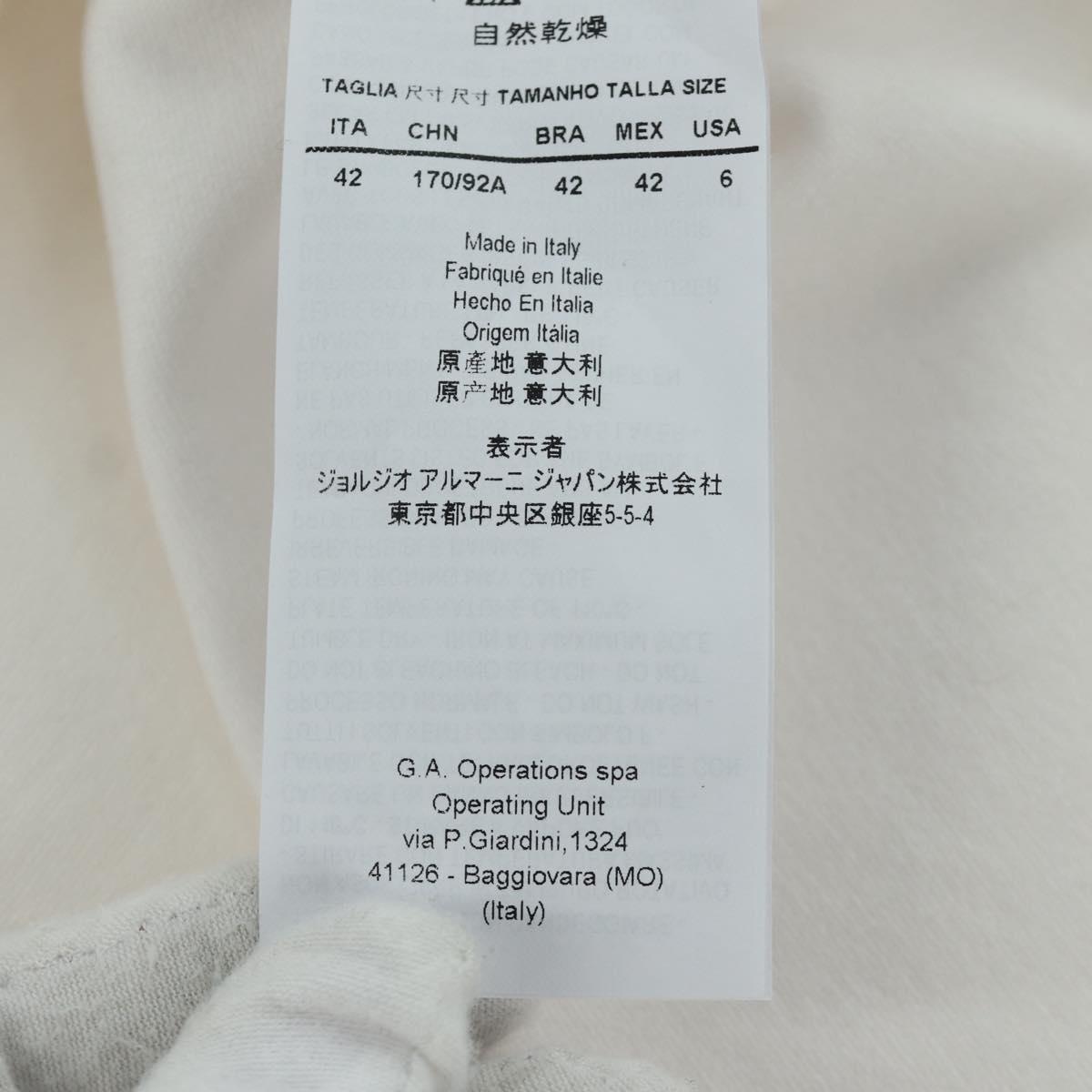 Armani Tops Shirt Cotton White Auth 158589M