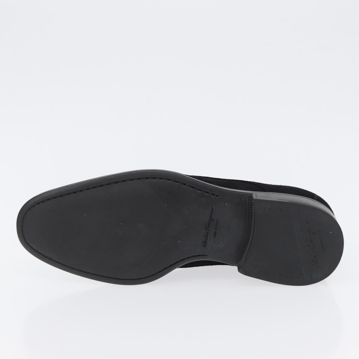 Salvatore Ferragamo Shoes Suede Black Auth 158596M
