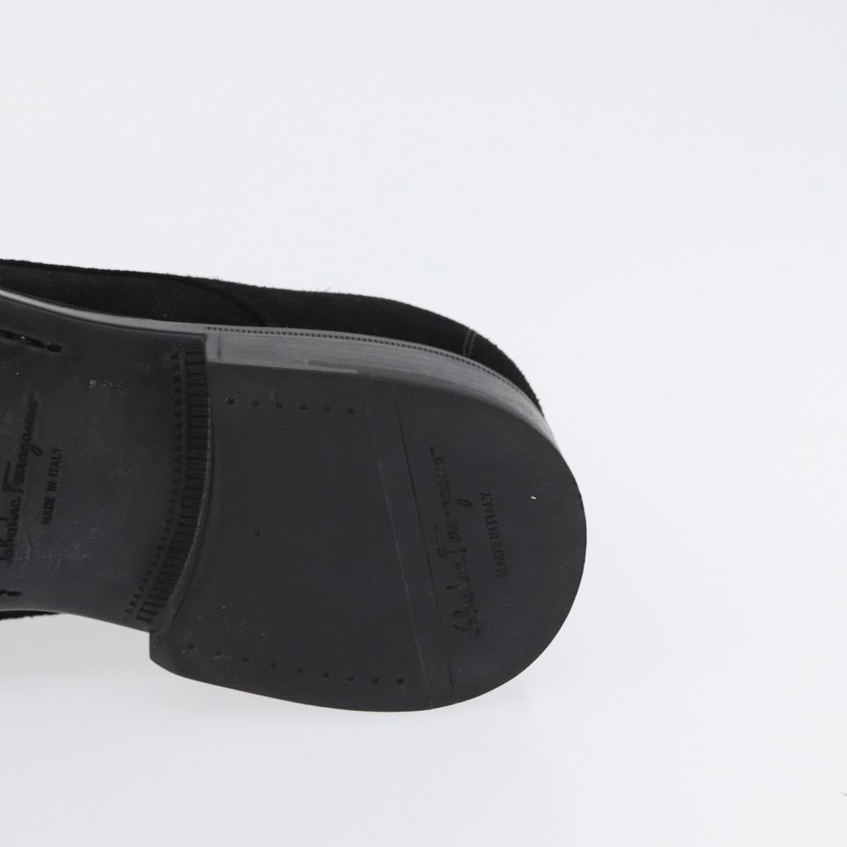 Salvatore Ferragamo Shoes Suede Black Auth 158596M