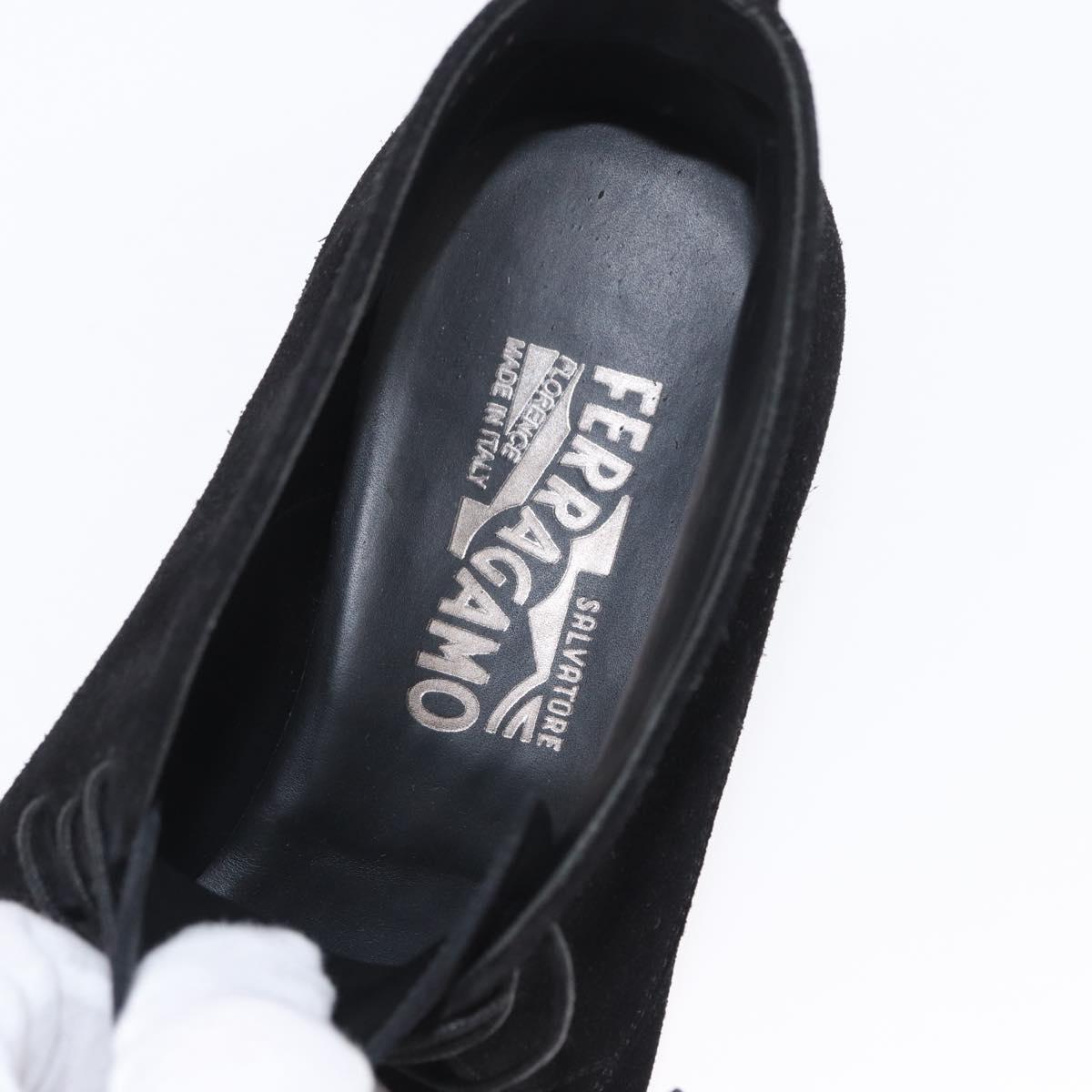 Salvatore Ferragamo Shoes Suede Black Auth 158596M