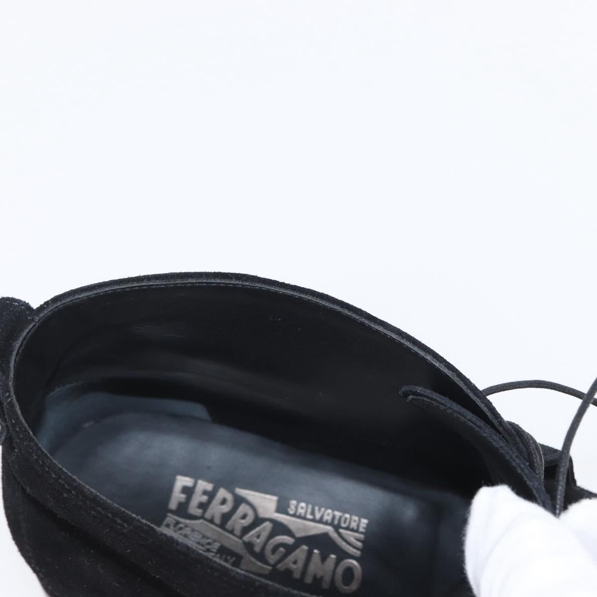 Salvatore Ferragamo Shoes Suede Black Auth 158596M