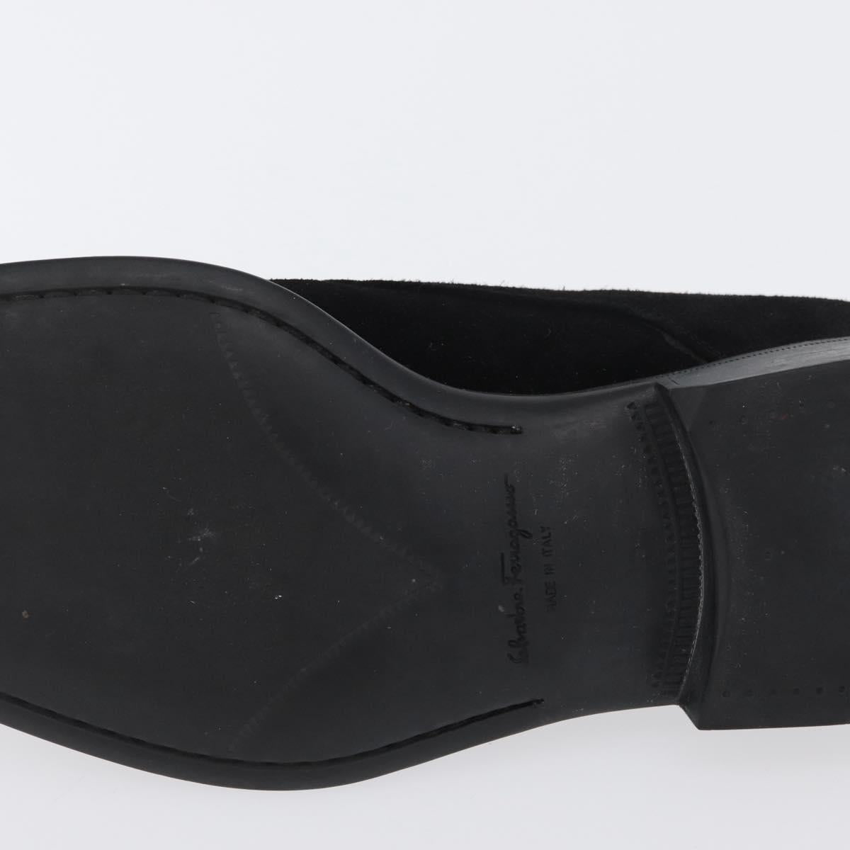 Salvatore Ferragamo Shoes Suede Black Auth 158596M