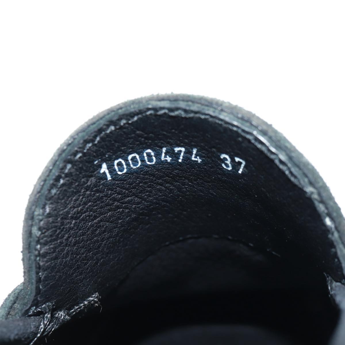 GUCCI Loafers Suede 37 C Black Auth 158600M