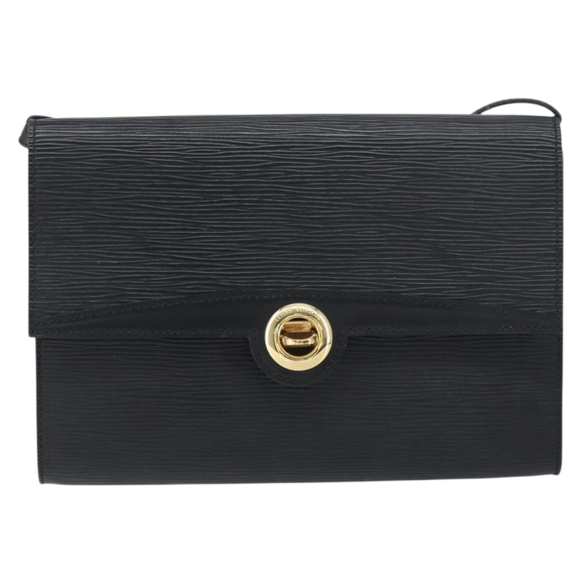 LOUIS VUITTON Epi Pochette Arche Shoulder Bag Black Noir M52572 LV Auth 158623A