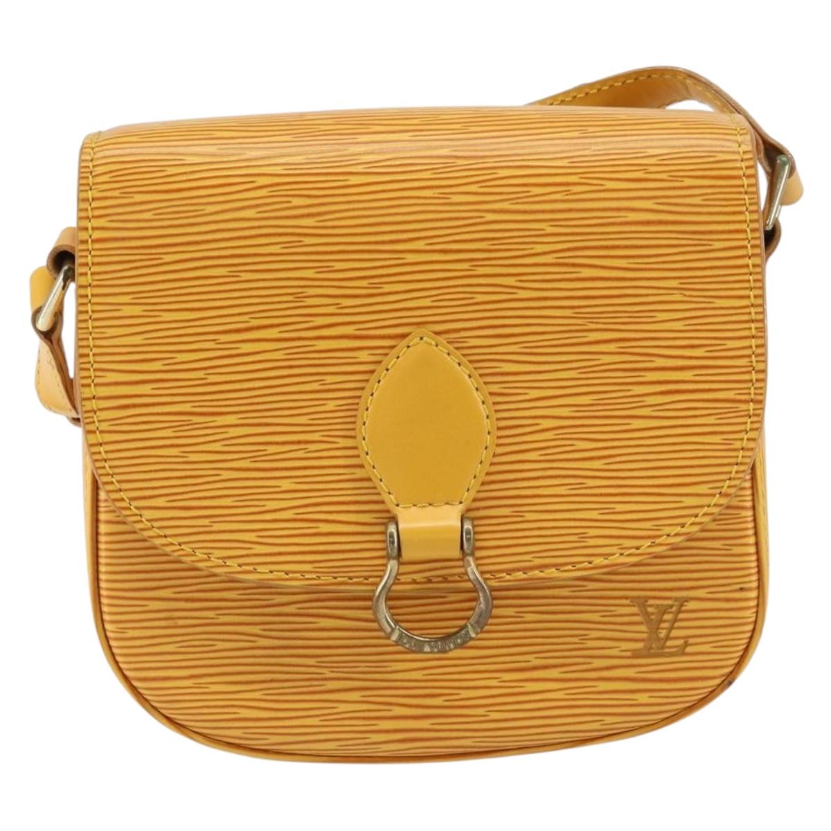 LOUIS VUITTON Epi Saint Cloud PM Shoulder Bag Yellow M52219 LV Auth 158626