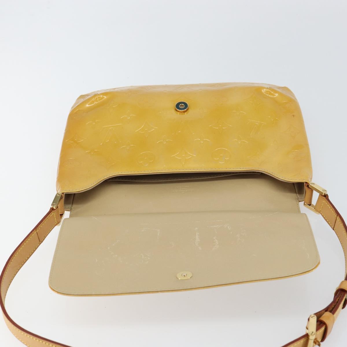LOUIS VUITTON Monogram Vernis Thompson Street Bag Beige M91301 LV Auth 158629