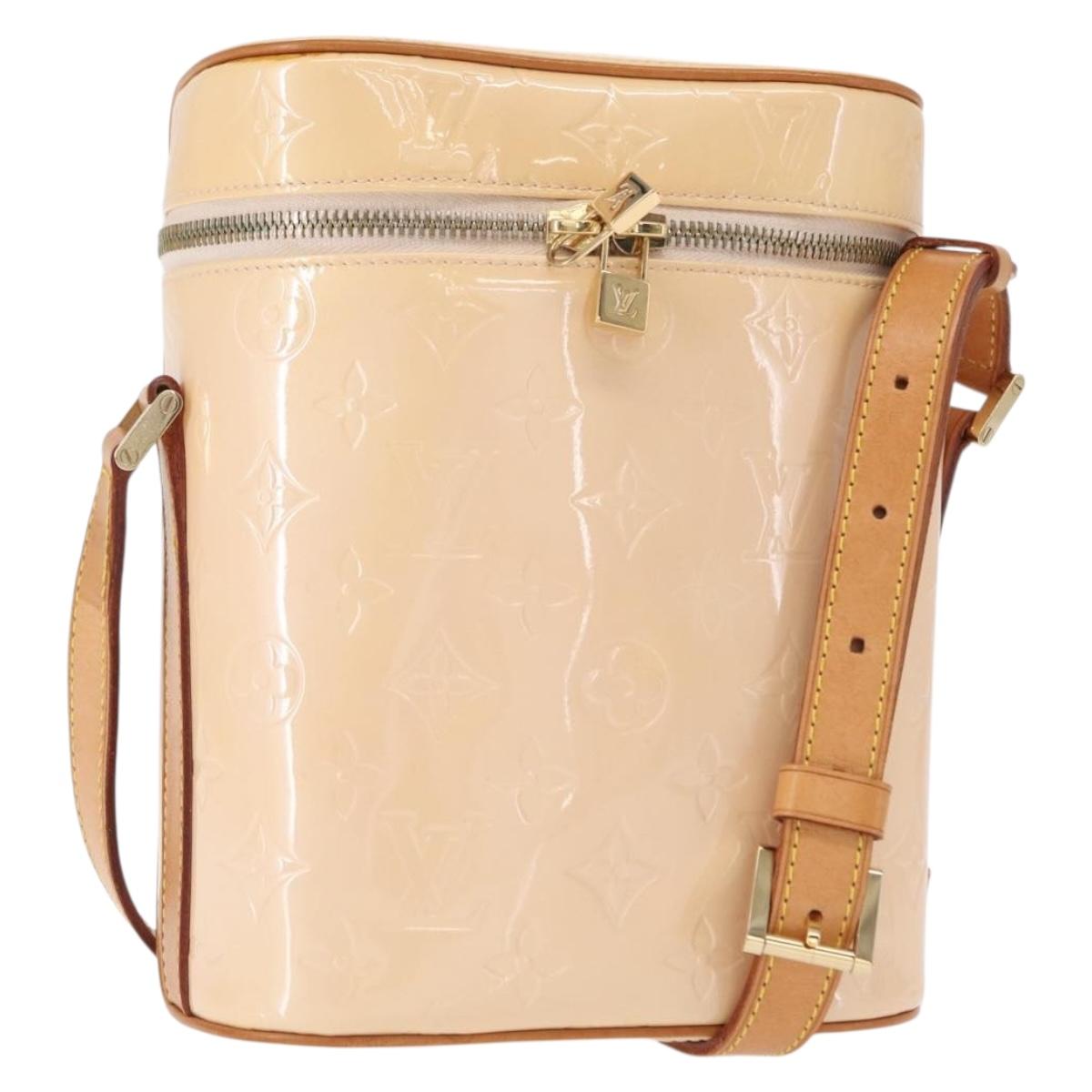 LOUIS VUITTON Vernis Sullivan Vertical Bag Marshmallow Pink M91298 Auth 158631