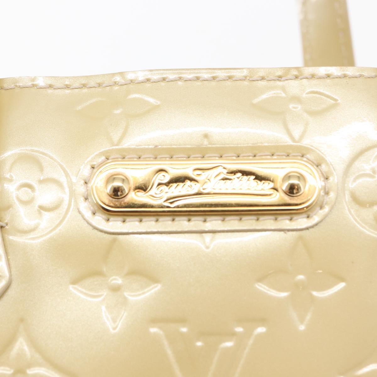 LOUIS VUITTON Monogram Vernis Wilshire PM Hand Bag Broncorail M91452 Auth 158632