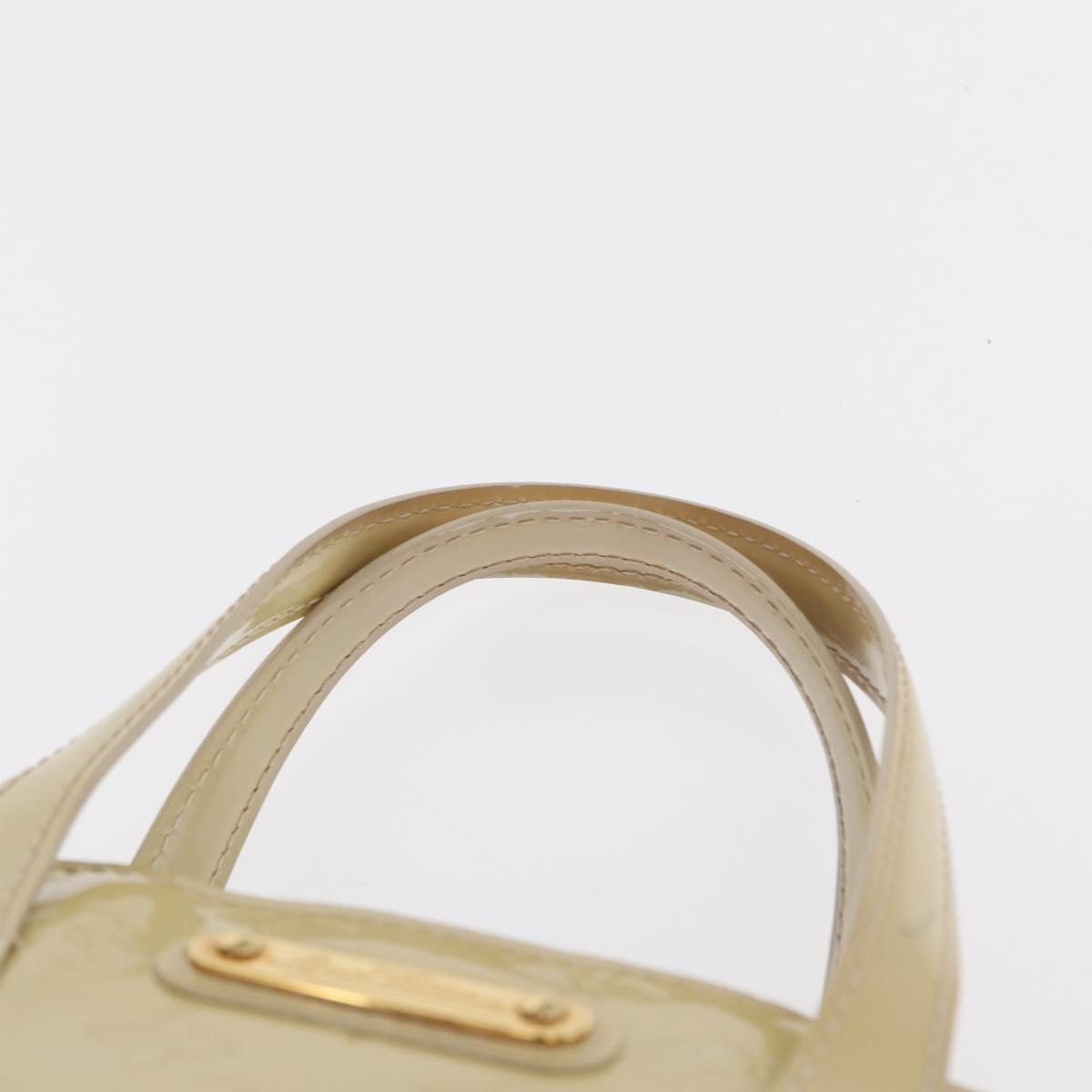 LOUIS VUITTON Monogram Vernis Wilshire PM Hand Bag Broncorail M91452 Auth 158632