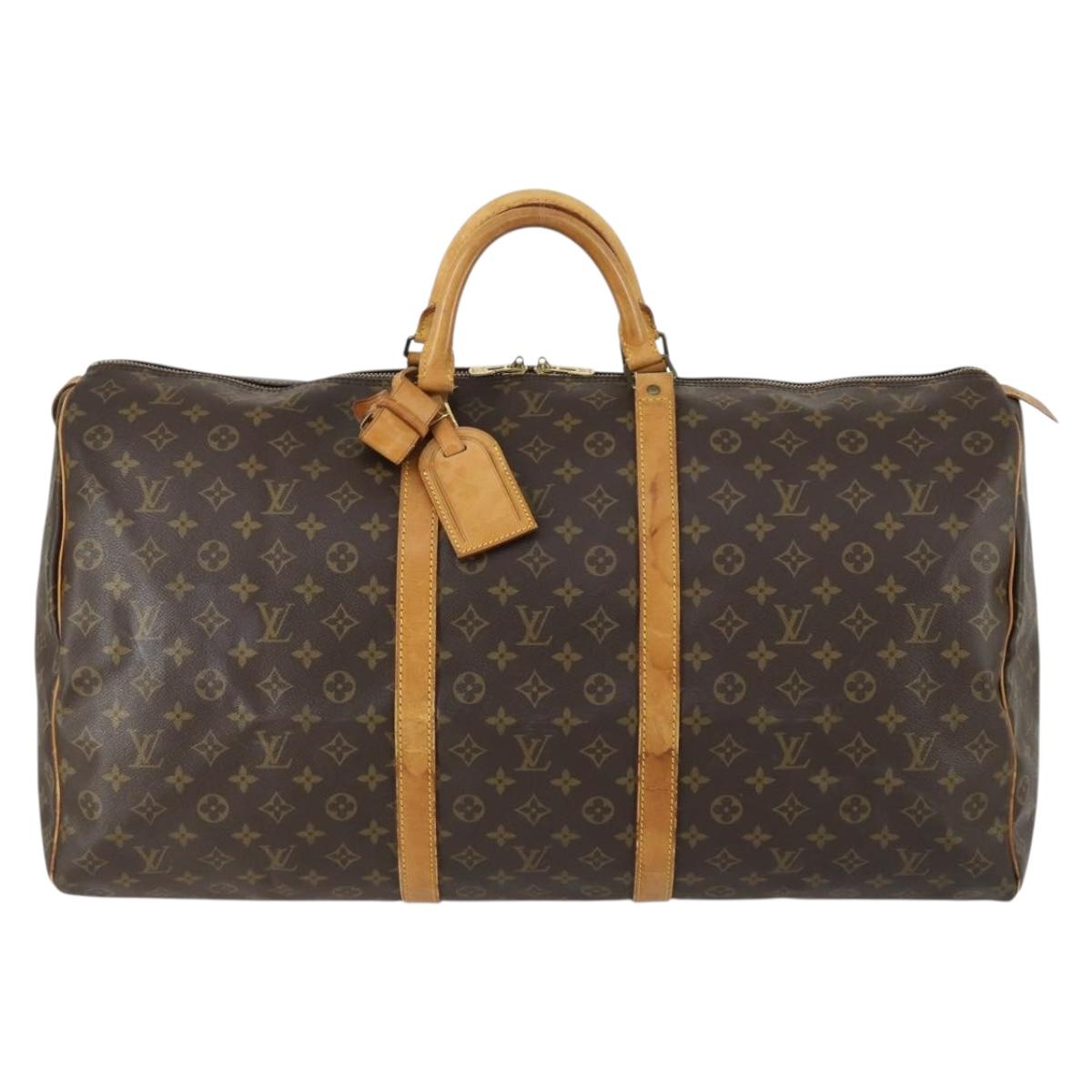 LOUIS VUITTON Monogram Keepall 60 Boston Bag M41422 LV Auth 158634
