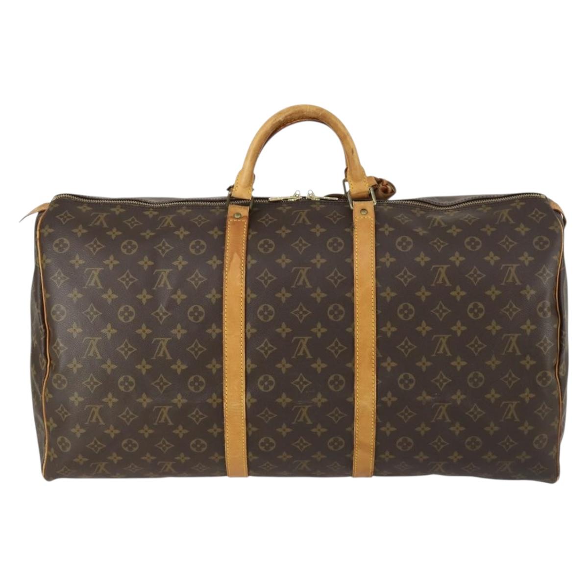LOUIS VUITTON Monogram Keepall 60 Boston Bag M41422 LV Auth 158634