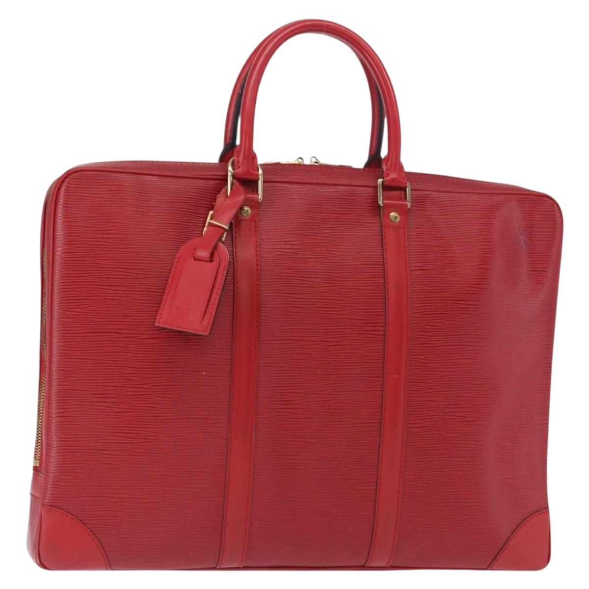 LOUIS VUITTON Epi Porte Documents Voyage Business Bag Red M54477 LV Auth 158635