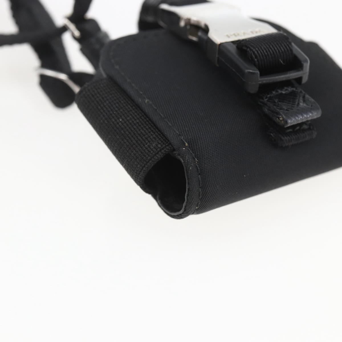 PRADA For AirPods Pro Earphone Case Nylon Black 1ZD005 Auth 158639