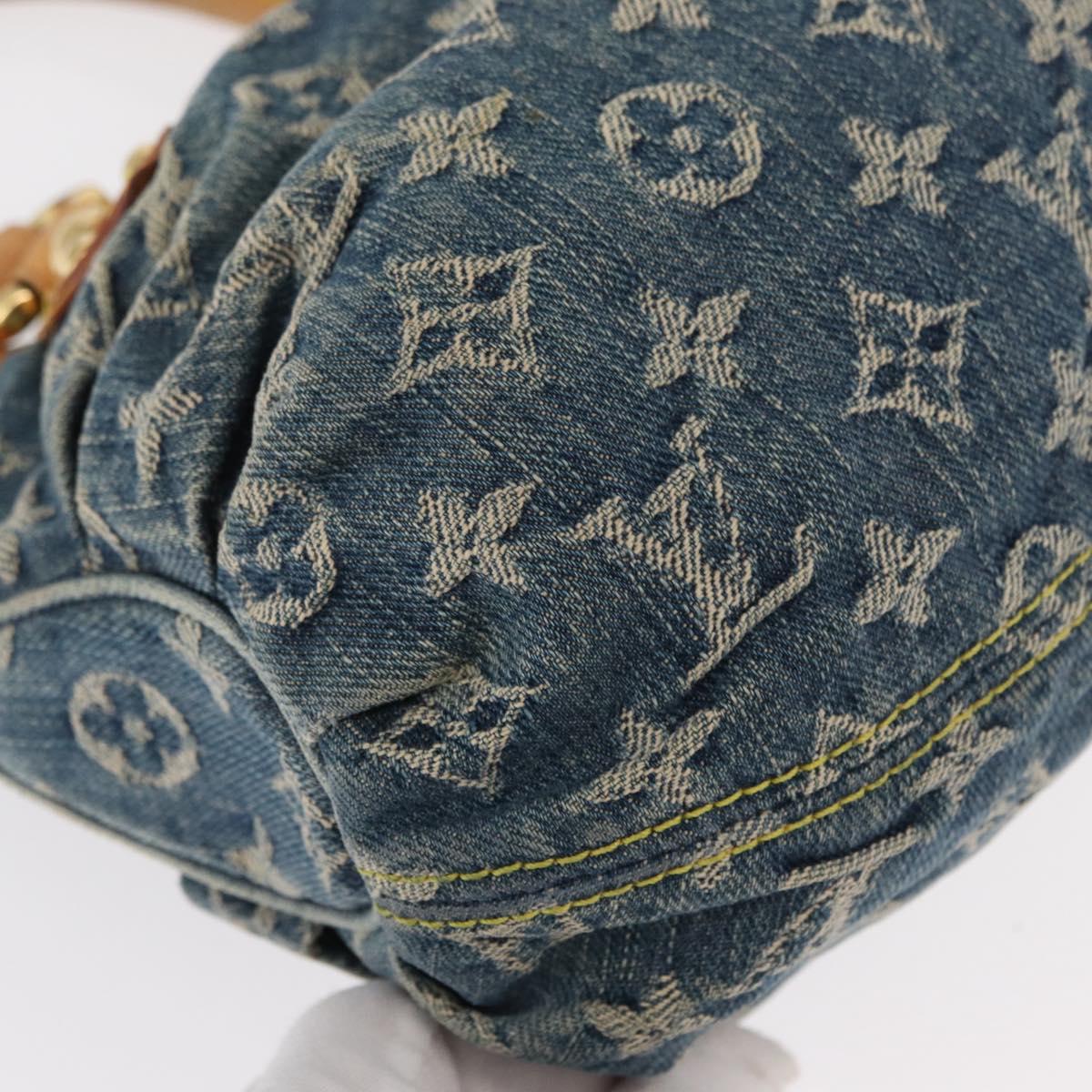 LOUIS VUITTON Monogram Denim Preity Hand Bag Blue M95020 LV Auth 158648V
