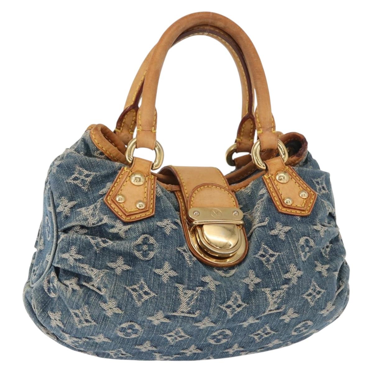 LOUIS VUITTON Monogram Denim Preity Hand Bag Blue M95020 LV Auth 158648V