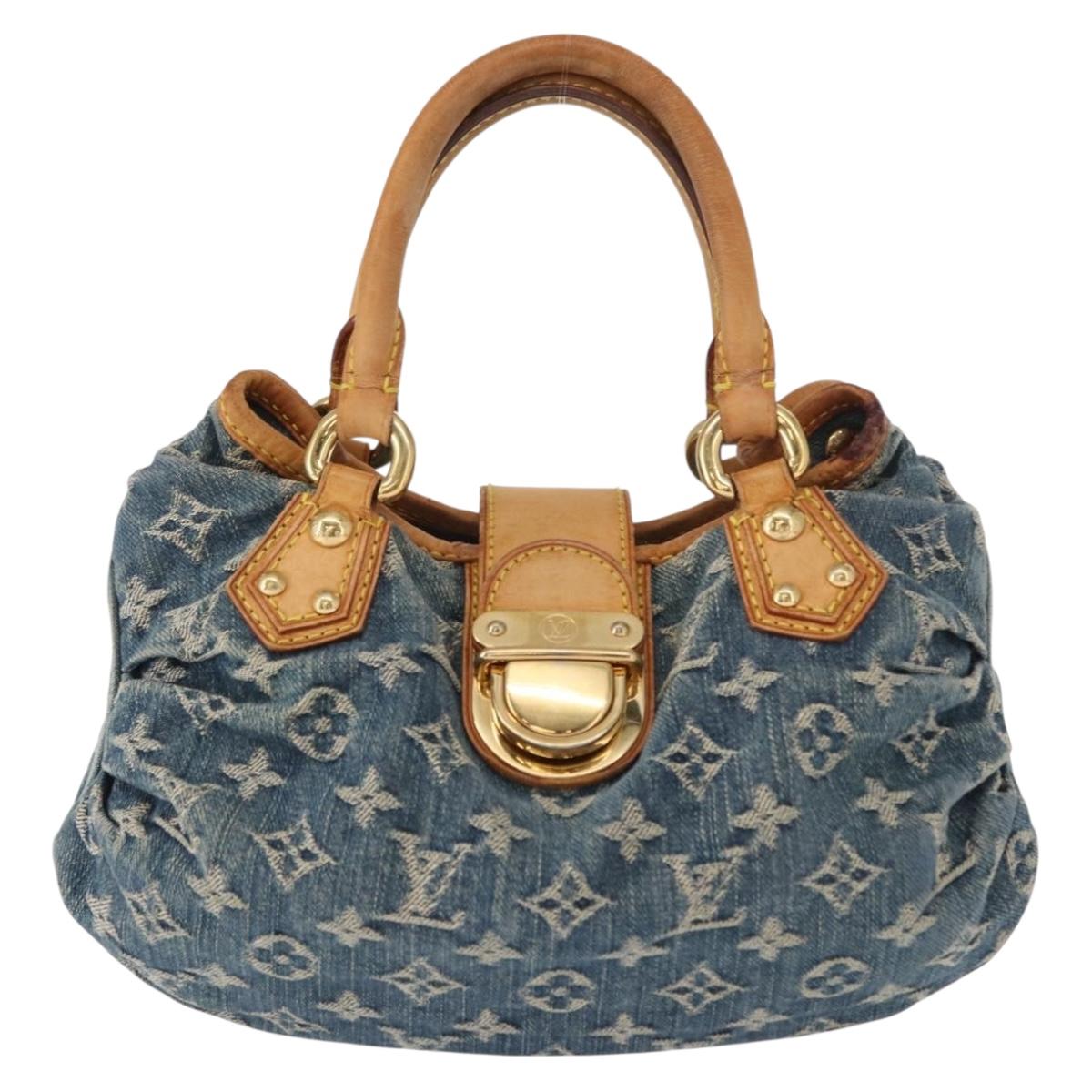 LOUIS VUITTON Monogram Denim Preity Hand Bag Blue M95020 LV Auth 158648V