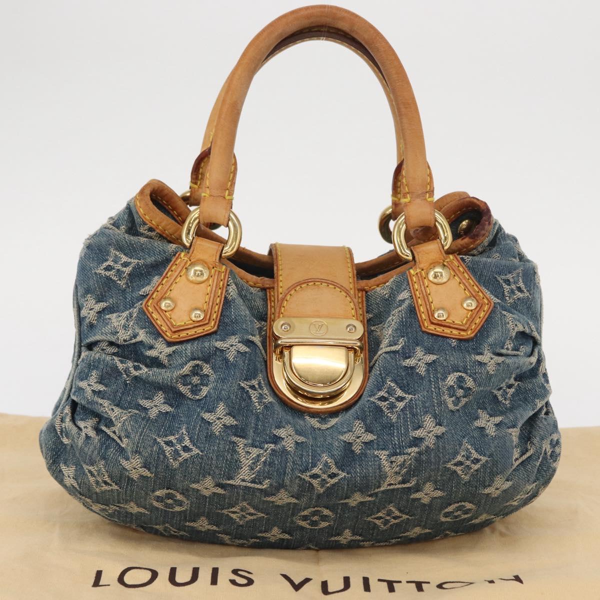 LOUIS VUITTON Monogram Denim Preity Hand Bag Blue M95020 LV Auth 158648V